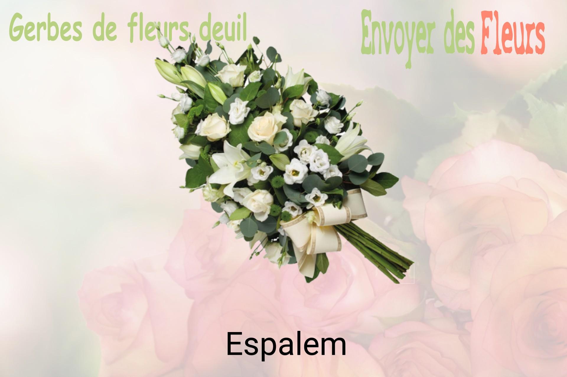 Gerbe de fleurs de deuil livrée à Espalem